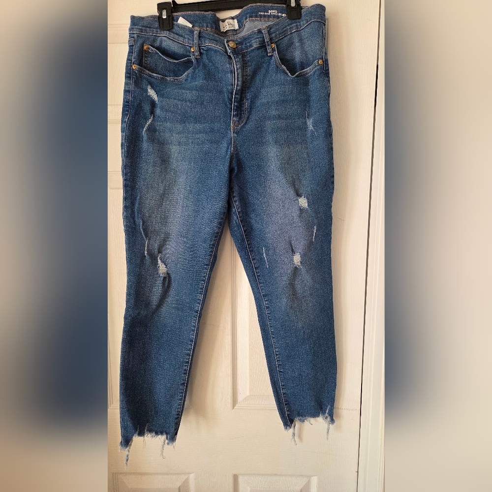Nicole Miller Skinny Distressed Jeans